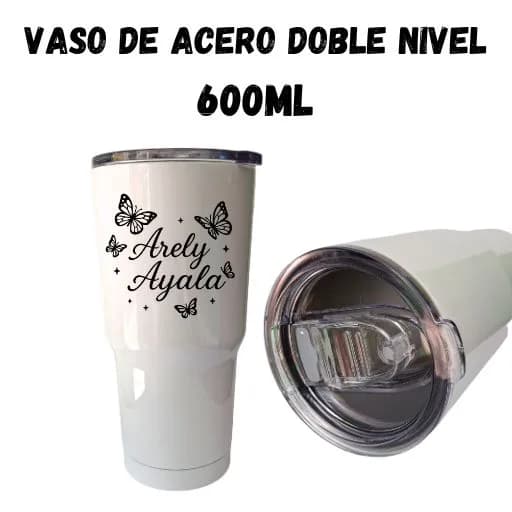 Vaso Térmico de Acero Doble Nivel 600ml