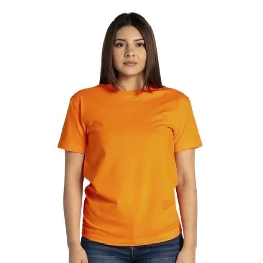 CAMISA NARANJA CUELLO O ALGODÓN