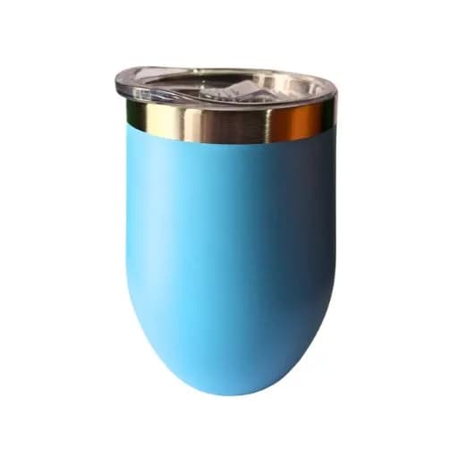 Laser Vaso Vinero Térmico de Acero Celeste 12onz