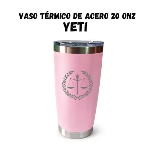 Laser Vaso Térmico de Acero 20onz Yeti Rosado