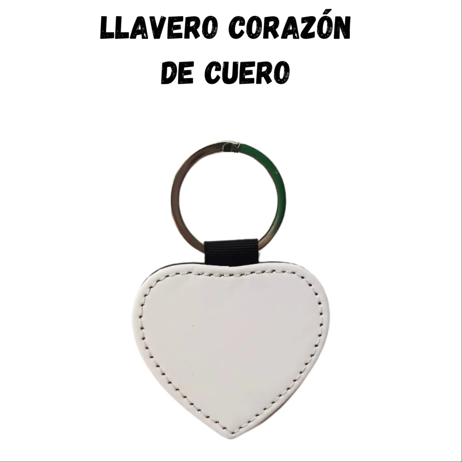 Llavero Forma Corazón de Cuero