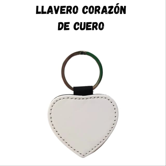 Llavero Forma Corazón de Cuero