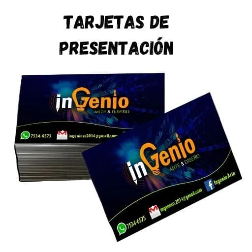 ( Impresión Una Cara ) Tarjetas De Presentación