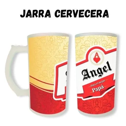 Jarra Cervecera Vidrio Nevado