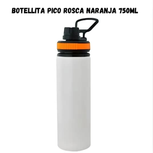 Botellita 750ml Pico Rosca Naranja