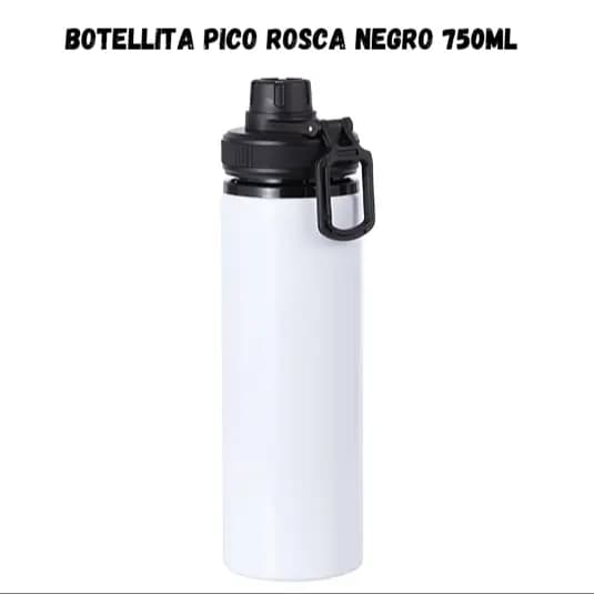 Botellita 750ml Pico Rosca Negro