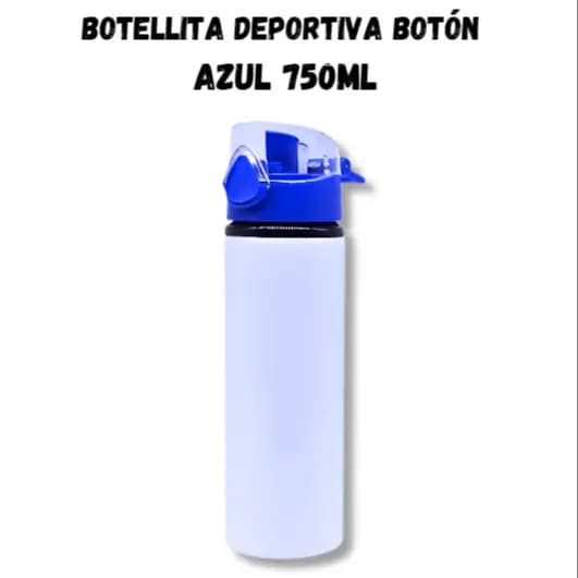 Botellita Deportiva 750ml Botón Azul