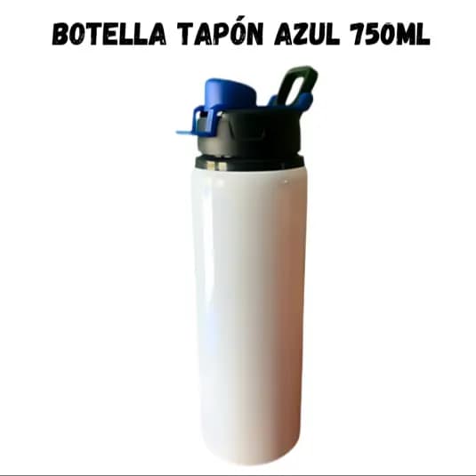 Botellita Deportiva 750ml Tapón Azul