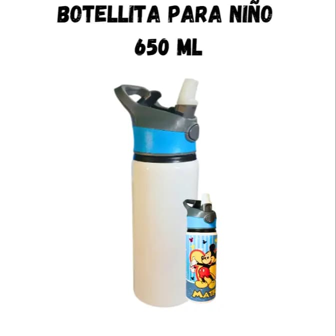 Botellita Niño Celeste Deportiva 650ml