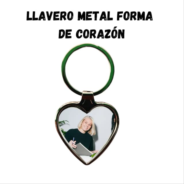 Llavero De Metal Forma Corazón Grande