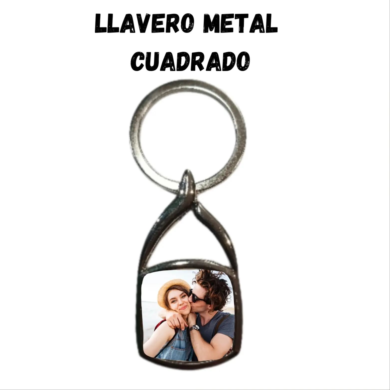 Llavero De Metal Cuadrado Pequeño