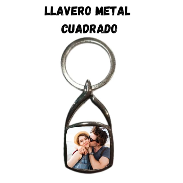 Llavero De Metal Cuadrado Pequeño