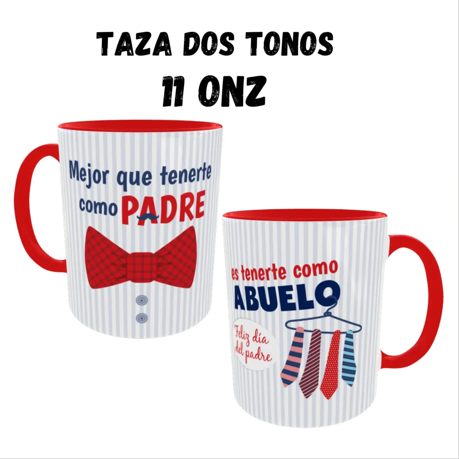 Taza Dos Tonos Rojo 11onz