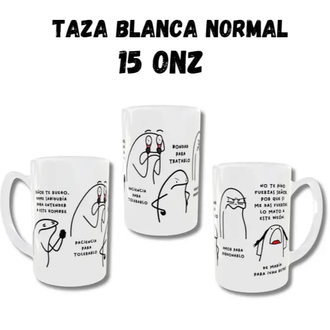 Taza Blanca Normal 15onz