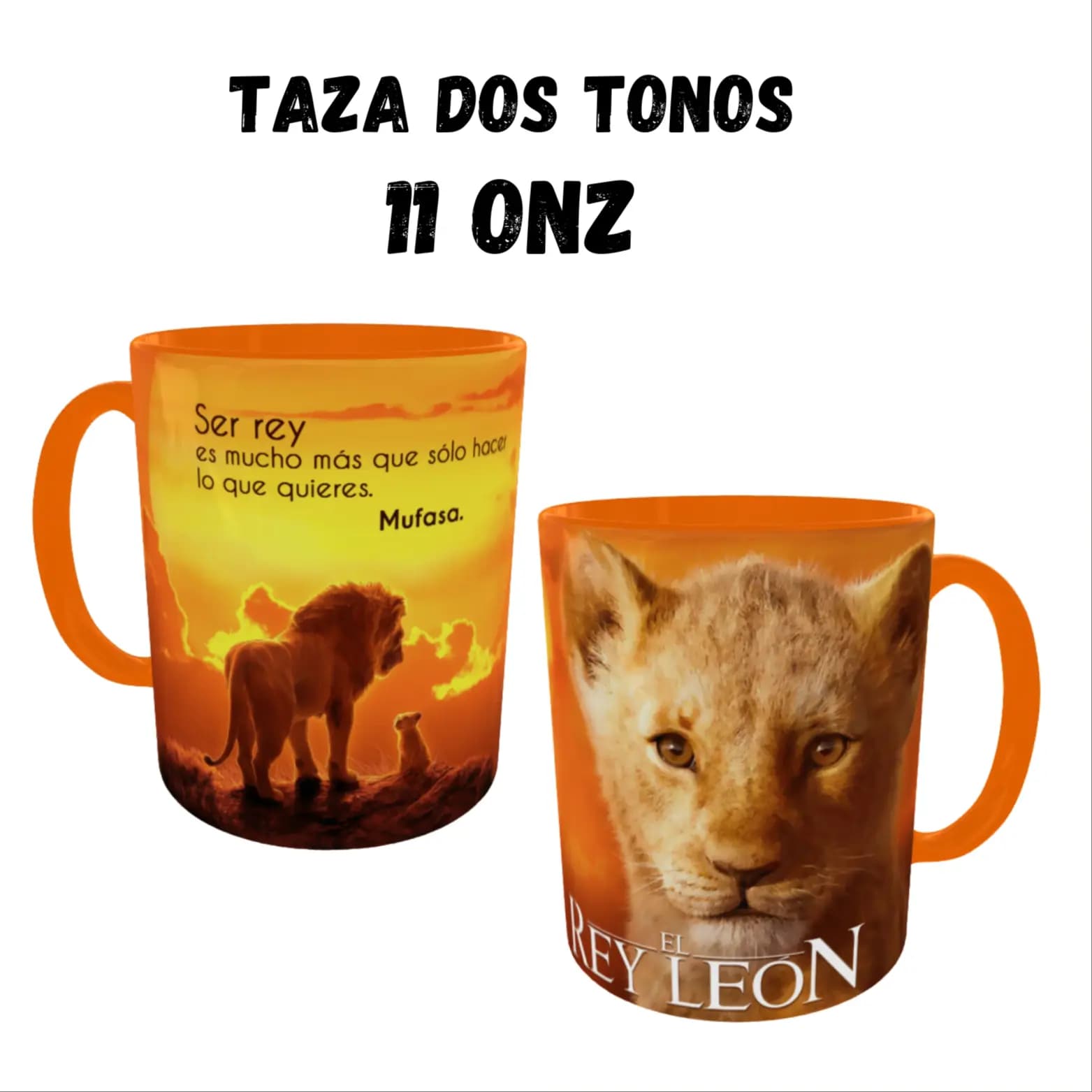 Taza Dos Tonos Naranja 11onz