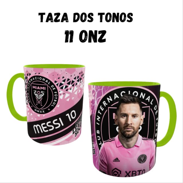 Taza Dos Tonos Verde Claro 11onz