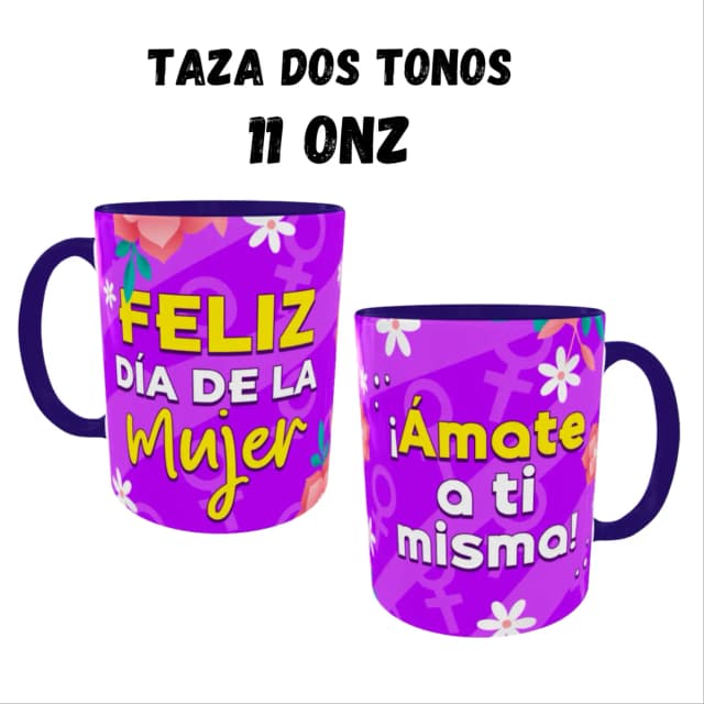 Taza Dos Tonos Azul Cobalto 11onz