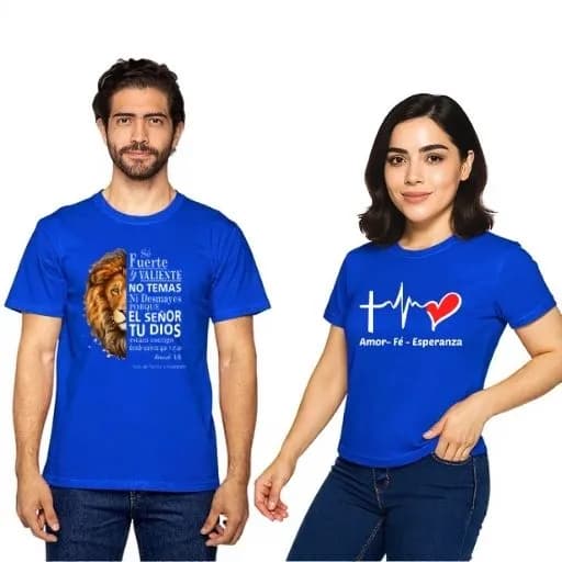 CAMISA AZUL BANDERA CUELLO O ALGODÓN