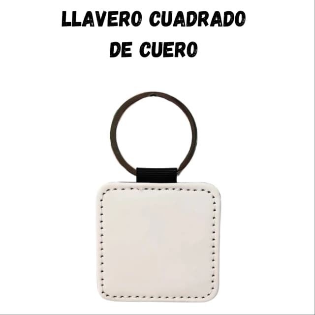 Llavero Forma Cuadrado de Cuero