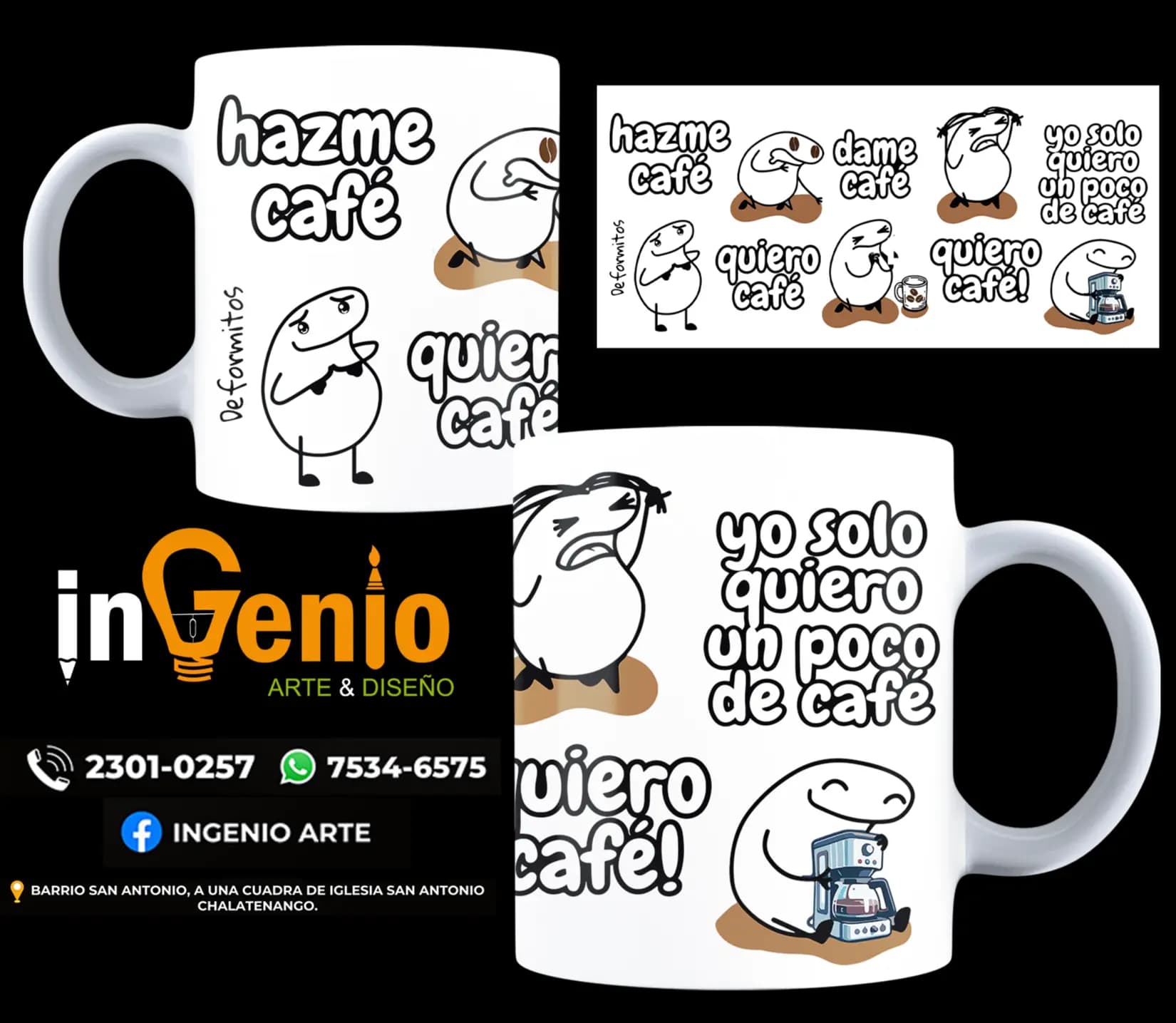 Diseño Taza Hazme Café Quiero Café