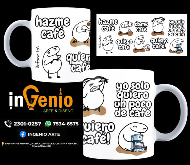Diseño Taza Hazme Café Quiero Café