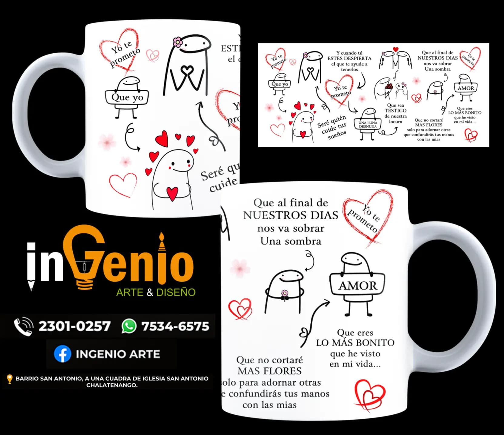 Diseño Taza Yo Te Prometo Amor Melendi