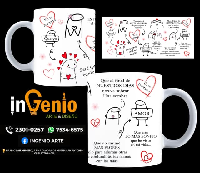 Diseño Taza Yo Te Prometo Amor Melendi