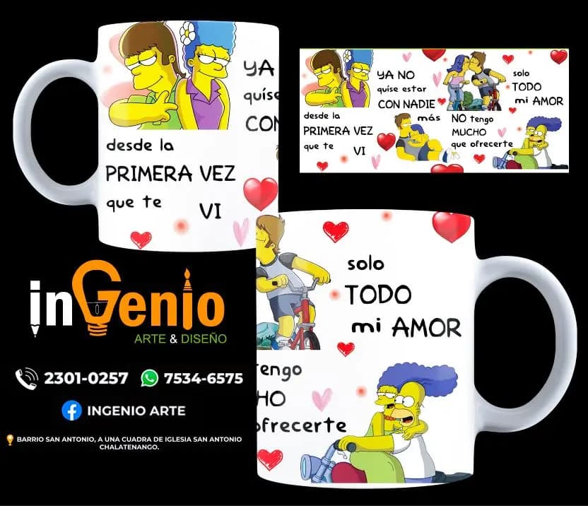 Diseño Taza Margaret Simpson Desde La Primera Vez Que Te Vi